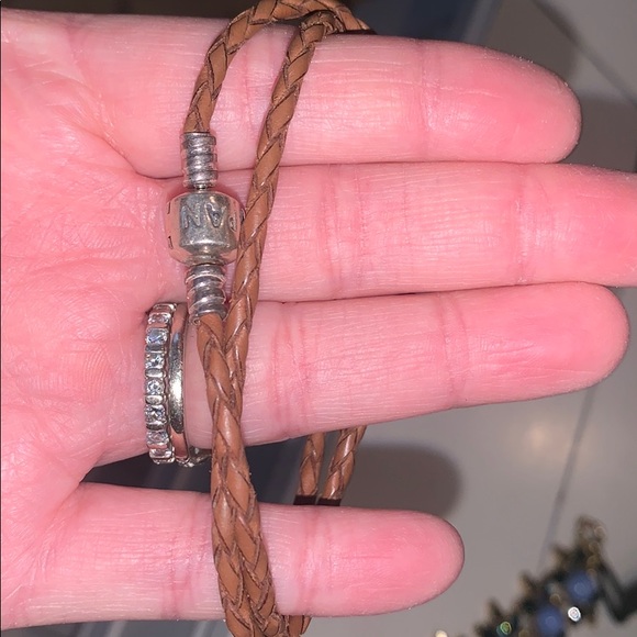 Pandora Jewelry - Pandora Brown Double Braided Leather Bracelet Pandora Jewelry - Pandora Brown Double Braided Leather Bracelet